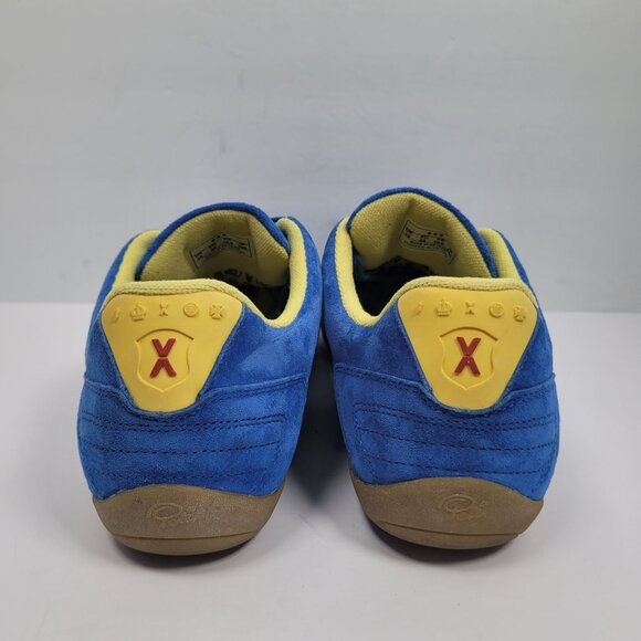 Pele Radium Men's Blue Suede Indoor Soccer Shoes US Size 10.5 - Picture 4 of 8